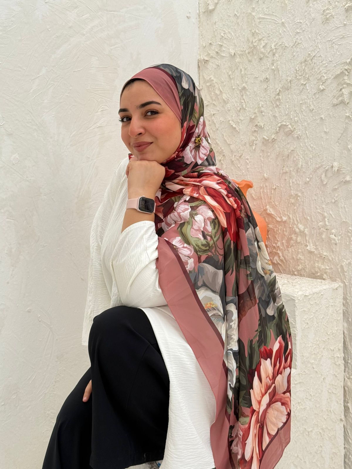Blush Floral Scarf