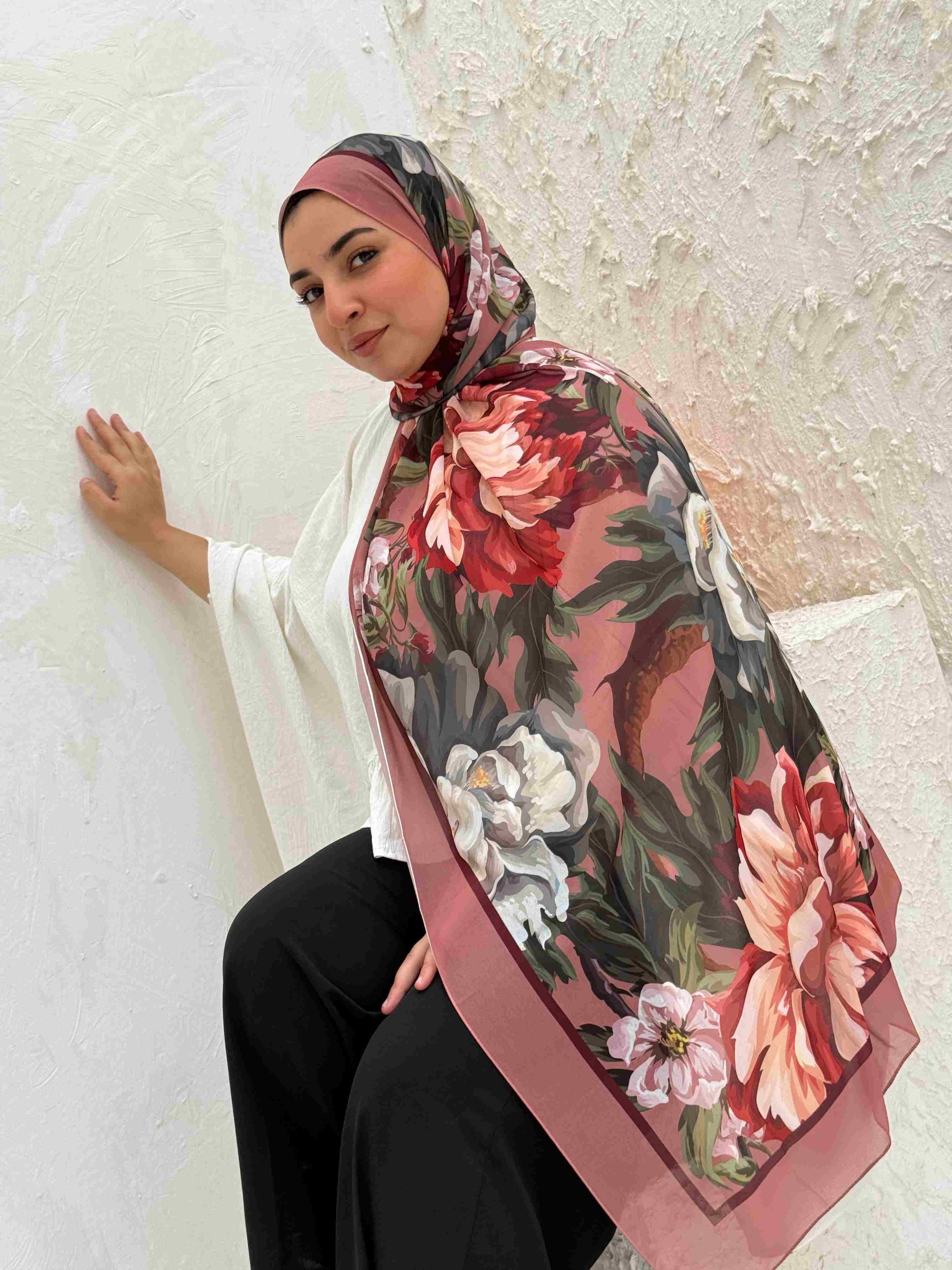 Blush Floral Scarf