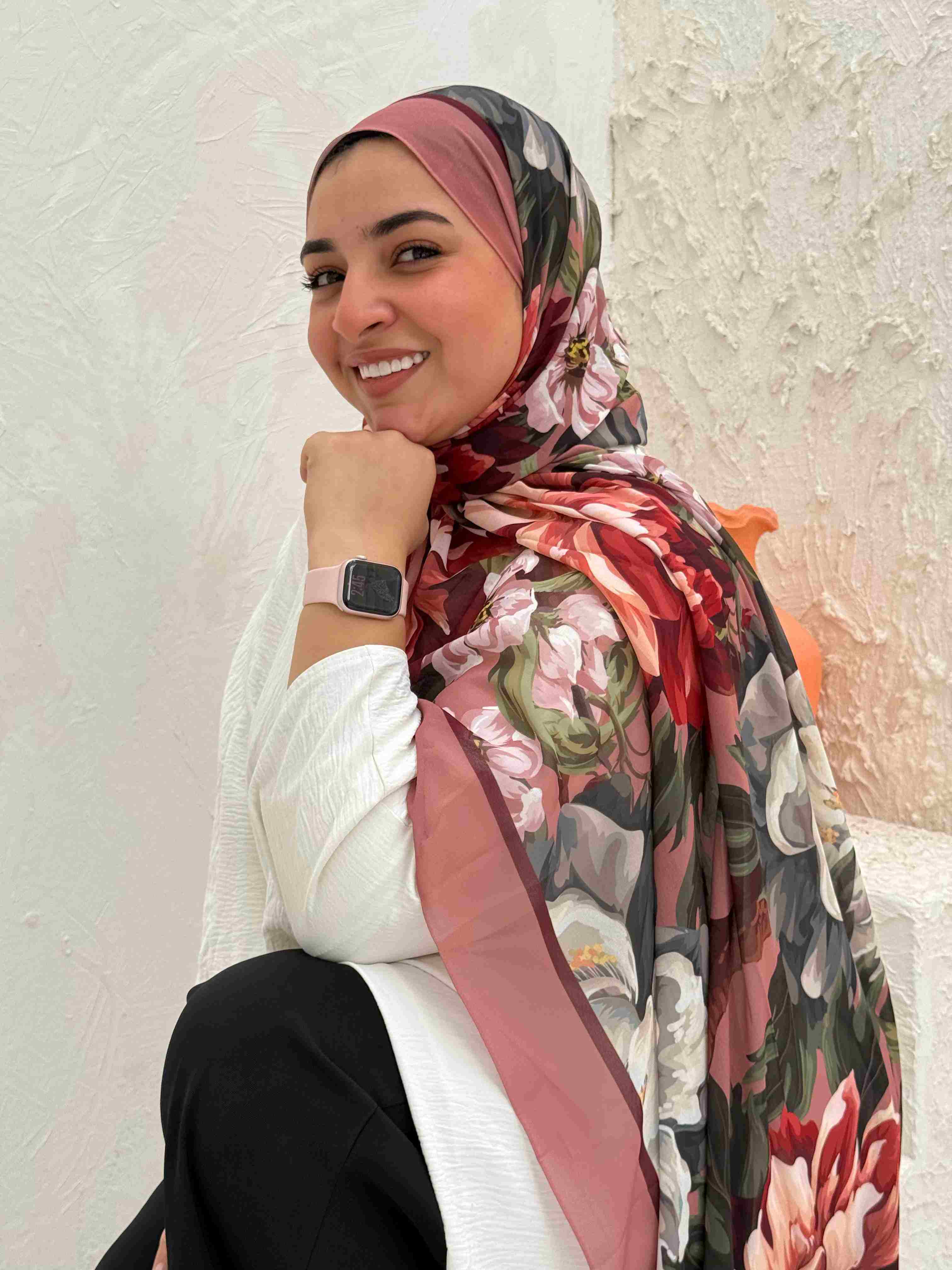 Blush Floral Scarf