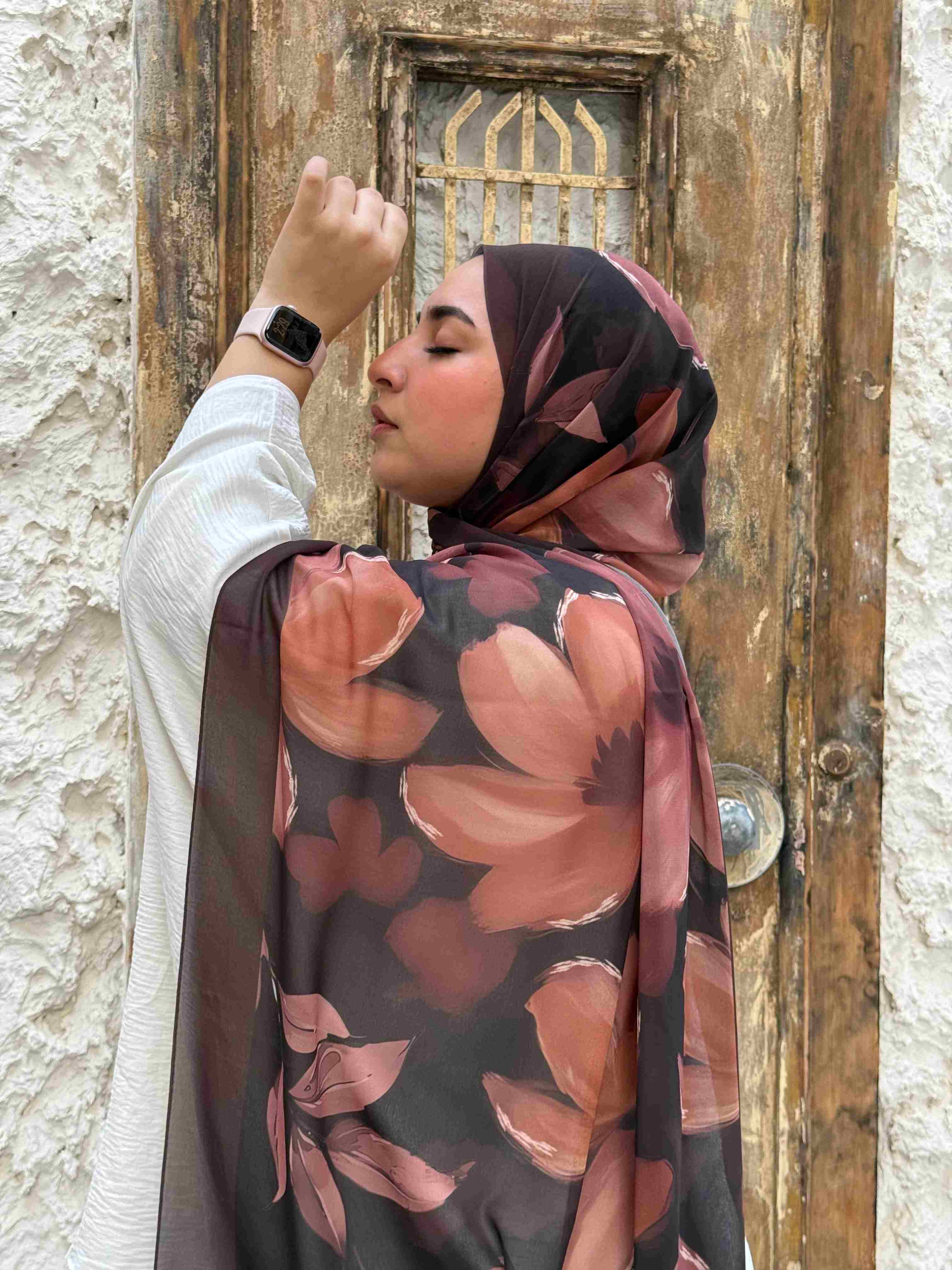 Floral Mocha scarf